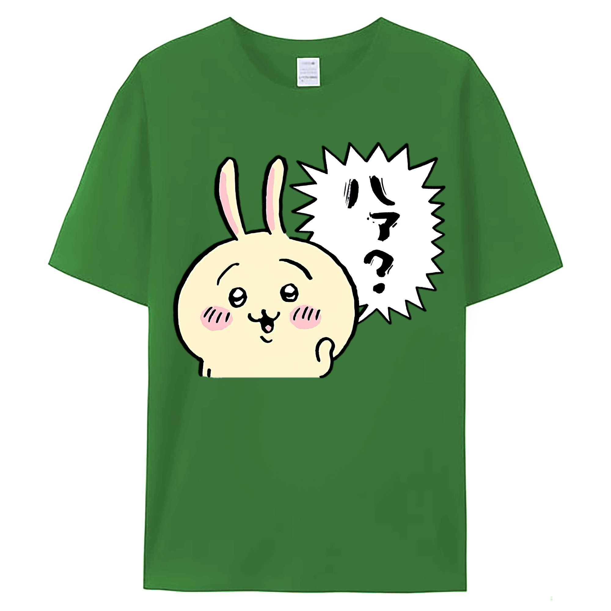 （画像用） ちいかわ うさぎ Chii-kawa usagi レディースカジュアルプリントTシャツ（綿100％）